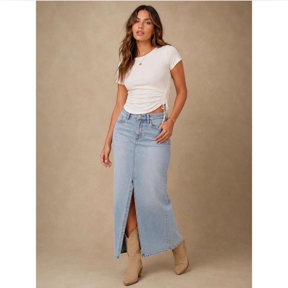 Women's BB Dakota by Steve Madden White Ruched Drawstring Top